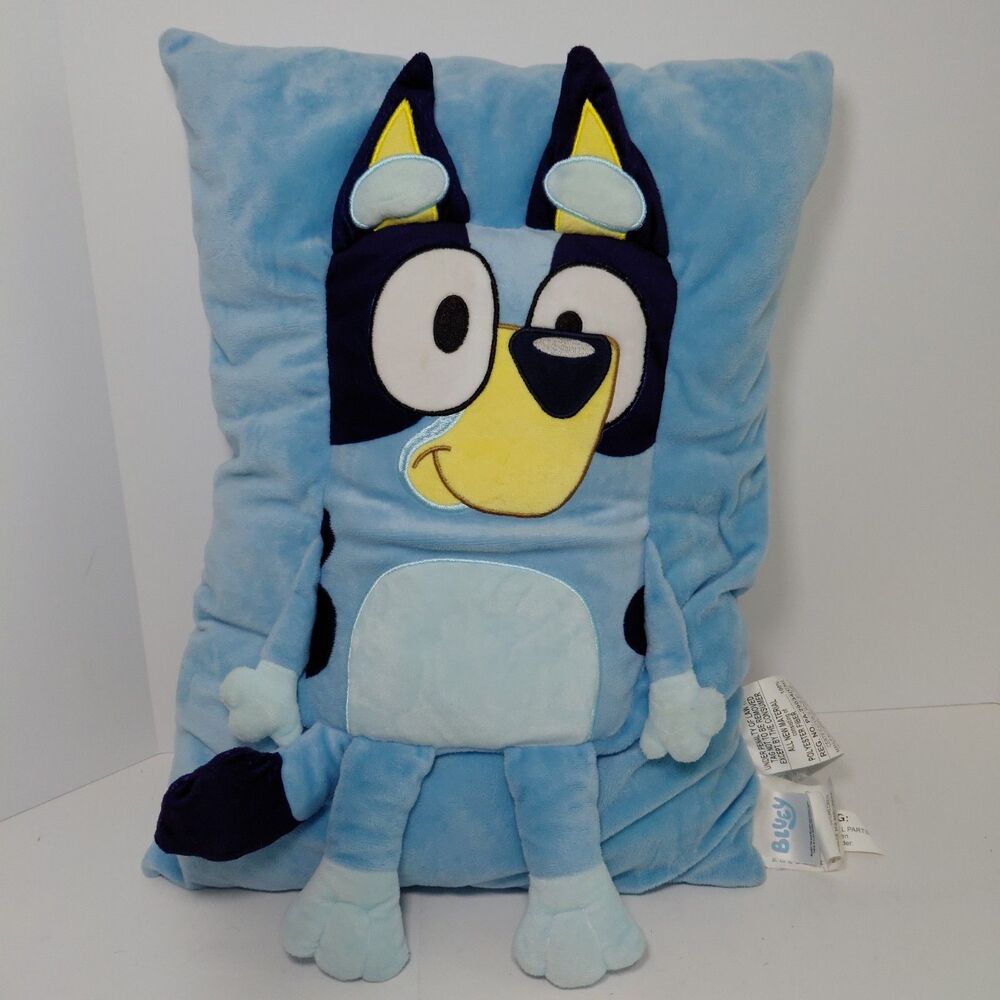 Bluey Bedtime Pal 3D Character Pillow Buddy Plush 20"x14"inches